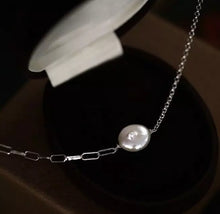 이미지를 갤러리 뷰어에 로드 , Surgical Steel Necklace 6-8mm Baroque Pearls Necklace 16-18inches