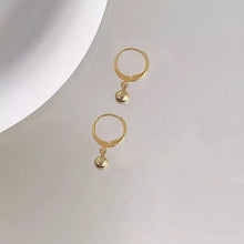 Load image into Gallery viewer, 18K Gold Plate 14mm Lever back 3mm Mini Beads Earrings