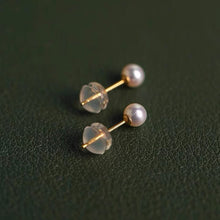 Load image into Gallery viewer, 18K Gold Plated S925 3mm AAA Small Freshwater Pearls Earrings