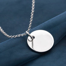 이미지를 갤러리 뷰어에 로드 , Surgical Steel 15mm Circle Blank Charm Necklace 16-18 Inches Lobster Claw