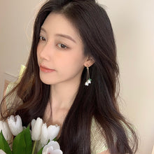 将图片加载到图库查看器,18K Gold Plated Bell Flower Earrings Stud 6cm