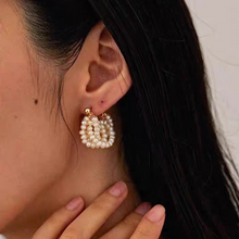 이미지를 갤러리 뷰어에 로드 , 18K Gold Plated Baroque Freshwater Pearls Earrings