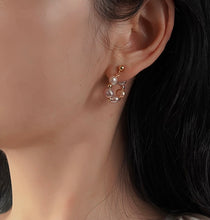 Load image into Gallery viewer, 18K Gold Plated 4mm Purple Pearls Baroque Earrings