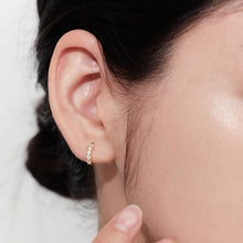 Load image into Gallery viewer, A trio of 18K Gold Plated S925 Huggies in 8mm, 10mm, and 12mm sizes, made from sterling silver and plated with 18K gold.