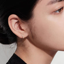 Load image into Gallery viewer, A trio of 18K Gold Plated S925 Huggies in 8mm, 10mm, and 12mm sizes, made from sterling silver and plated with 18K gold.