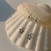 Load image into Gallery viewer, Korean Fashion Style Star Chain Earrings Stainless Steel 4cm