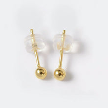 Load image into Gallery viewer, 14K Solid Gold 4mm Mini Stud Earrings