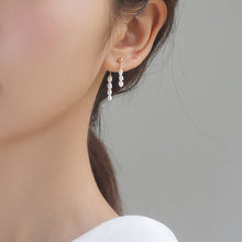Load image into Gallery viewer, Earrings with 4-5mm freshwater pearls and 18K gold plating, elegant and hypoallergenic.