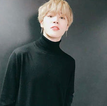 Load image into Gallery viewer, Surgical Steel BTS Style Kpop Asymmetrical 2pc Different Design Studs 10mm Ring Circle Punk Chain Earrings 6-6.5cm