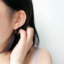 将图片加载到图库查看器,18K gold plated or silver dangle earrings with natural 3mm mini garnet beads, perfect for adding a touch of rich sophistication and subtle style to any outfit.