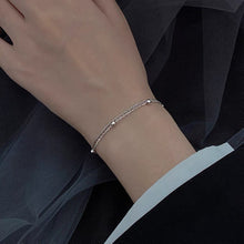 Load image into Gallery viewer, S925/ Surgical Steel Korean Double Chain Link bracelet 6/7/8 inches +~0.5 inch Extender