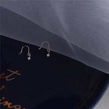 Load image into Gallery viewer, Minimalist Silver Korean Style Extra Small 3mm Freshwater Baroque Pearl Dangle Earrings