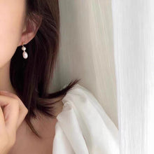 Load image into Gallery viewer, 18K Gold Plated Freshwater Pearl Earrings, 4mm Round Studs or 5x8mm Oval Dangles, Wedding Bridal Jewelry