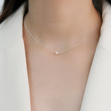 将图片加载到图库查看器,Spring Ring S925 AAA 4mm small freshwater pearls cable chain necklace 14,15,16 inches + 1 inch extender