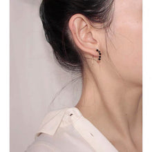 Load image into Gallery viewer, Gold Steel Wire Wrapped Gold Brazil 3-4MM Gemstone Genuine Natural Pink or Black Tourmaline AAA Faceted Beads Earrings