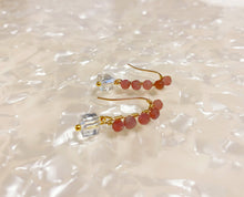 Load image into Gallery viewer, Gold Steel Wire Wrapped Gold Brazil 3-4MM Gemstone Genuine Natural Pink or Black Tourmaline AAA Faceted Beads Earrings