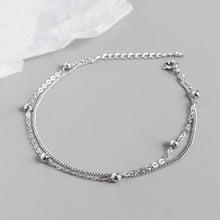 Load image into Gallery viewer, S925/ Surgical Steel Korean Double Chain Link bracelet 6/7/8 inches +~0.5 inch Extender