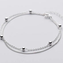 Load image into Gallery viewer, S925/ Surgical Steel Korean Double Chain Link bracelet 6/7/8 inches +~0.5 inch Extender