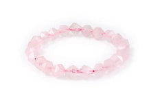 Load image into Gallery viewer, Star Cut Faceted Natural Aquamarine Amethyst Rose Quartz Elastic 7-8mm Stretch String Bracelet