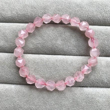 Load image into Gallery viewer, Star Cut Faceted Natural Aquamarine Amethyst Rose Quartz Elastic 7-8mm Stretch String Bracelet