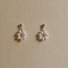 Load image into Gallery viewer, Extra small freshwater baroque pearls circle stud earrings, 3mm size.