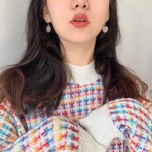 Load image into Gallery viewer, 925 Silver Dangle Earrings with 12mm Large Natural Rose Quartz Love Heart Shapes, Romantic Jewelry