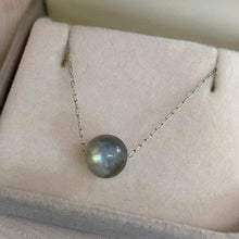 Load image into Gallery viewer, S925 Gemstone 8mm AAA Strawberry Quartz/Obsidian/Labradorite/Amethyst Necklace ~16-17 inches