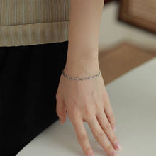 Load image into Gallery viewer, Minimalist Solid Stainless Steel Bracelet Figaro Chain 6/7/8 Inches with Extender