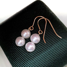 将图片加载到图库查看器,18K gold plated dangle earrings with AAA-grade 7mm freshwater pearls, perfect for adding a touch of sophistication to any outfit.
