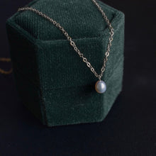 Load image into Gallery viewer, S925 Small AAA 5mm Oval Pearls Silver Chain Wedding Gift Necklace 16-18 inches