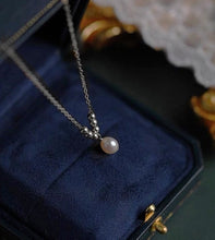 Load image into Gallery viewer, S925 Small AAA 4-5mm Oval Pearls Silver Chain Steel Beads Necklace 16-18 inches