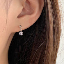 Load image into Gallery viewer, 18K gold plated or surgical stainless steel minimalist stud earrings with 3 AAAA cubic zirconia stones, 5mm each, perfect for adding a touch of sparkle and sophistication to any outfit.