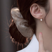 Load image into Gallery viewer, 18K gold plated or surgical stainless steel minimalist stud earrings with 3 AAAA cubic zirconia stones, 5mm each, perfect for adding a touch of sparkle and sophistication to any outfit.