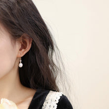 Load image into Gallery viewer, 18K Gold Plated Freshwater Pearl Earrings, 4mm Round Studs or 5x8mm Oval Dangles, Wedding Bridal Jewelry