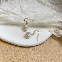 Load image into Gallery viewer, 18K gold plated or S925 sterling silver dangle earrings with natural Keshi pearls (6-8mm), perfect for adding a touch of organic beauty and elegance to any outfit.
