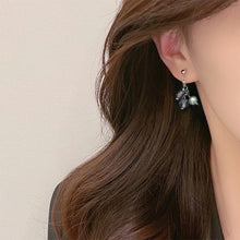 Load image into Gallery viewer, A pair of 18K Gold Plated or surgical steel earrings with 4mm small labradorite gemstones.