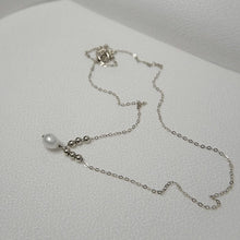 Load image into Gallery viewer, S925 Small AAA 4-5mm Oval Pearls Silver Chain Steel Beads Necklace 16-18 inches