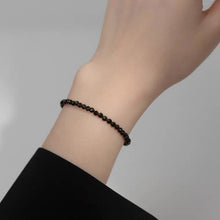 Load image into Gallery viewer, S925 4mm AAA Faceted Moonstone/ Black Tourmaline/Garnet/ Amethyst Bracelet 6/7/8 Inches with Extender