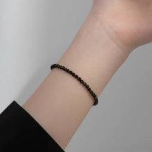 Load image into Gallery viewer, S925 4mm AAA Faceted Moonstone/ Black Tourmaline/Garnet/ Amethyst Bracelet 6/7/8 Inches with Extender