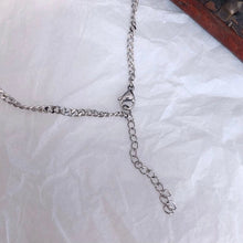 Load image into Gallery viewer, Korean Kpop 3.8mm Chunky Cuban Chain 10mm Double Circle Ring Necklace 16-18Inches