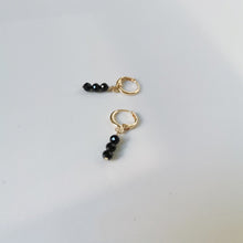 将图片加载到图库查看器,18K gold-plated earrings with 3-4mm natural tourmaline faceted beads. Vibrant and elegant, ideal for adding a pop of color to your look.