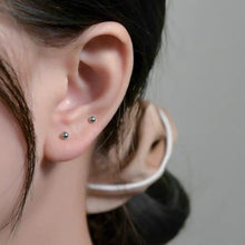 Load image into Gallery viewer, Solid Surgical Steel Hypoallergenic 3mm Mini Ball Post Earrings Stud Small 14-15mm Short Post Sleeper Stud