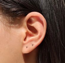 Load image into Gallery viewer, Solid Surgical Steel Hypoallergenic 3mm Mini Ball Post Earrings Stud Small 14-15mm Short Post Sleeper Stud