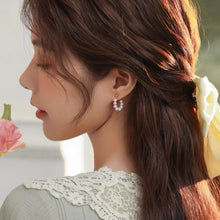 Load image into Gallery viewer, 18K gold plated or surgical steel stud earrings with AAA 3-4mm button pearls, perfect for adding a touch of sophistication to any outfit.