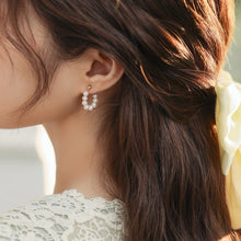 Load image into Gallery viewer, 18K gold plated or surgical steel stud earrings with AAA 3-4mm button pearls, perfect for adding a touch of sophistication to any outfit.