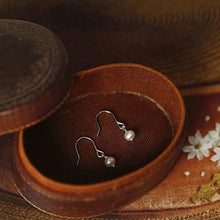 Load image into Gallery viewer, Minimalist Silver Korean Style Extra Small 3mm Freshwater Baroque Pearl Dangle Earrings