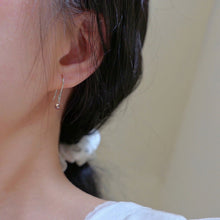 이미지를 갤러리 뷰어에 로드 , 베스트 셀러 1 쌍 18K 금 도금/실버/서지컬 스틸/S925 한국어 4mm 담수 단추 진주 작은 매달려 저자극성 귀걸이