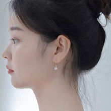 将图片加载到图库查看器,1 Pair Gold/Silver/Steel Single 5mm AAAA Cubic Zirconia Dangle Mini Small Dainty Earrings