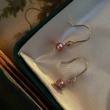이미지를 갤러리 뷰어에 로드 , 베스트 셀러 1 쌍 18K 금 도금/실버/서지컬 스틸/S925 한국어 4mm 담수 단추 진주 작은 매달려 저자극성 귀걸이