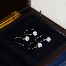 将图片加载到图库查看器,Pair of mini, small, and dainty single earrings featuring 5mm AAAA cubic zirconia dangles, available in gold, silver, or steel.